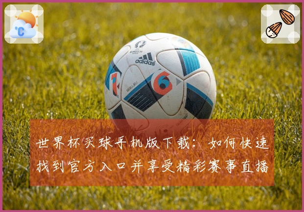 世界杯买球手机版下载：如何快速找到官方入口并享受精彩赛事直播